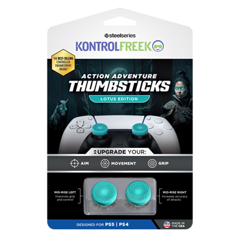SteelSeries�i�X�e�B�[���V���[�Y�j&nbsp;KontrolFreek Action - Lotus Teal/Clear - PS5&nbsp;7102-PS5