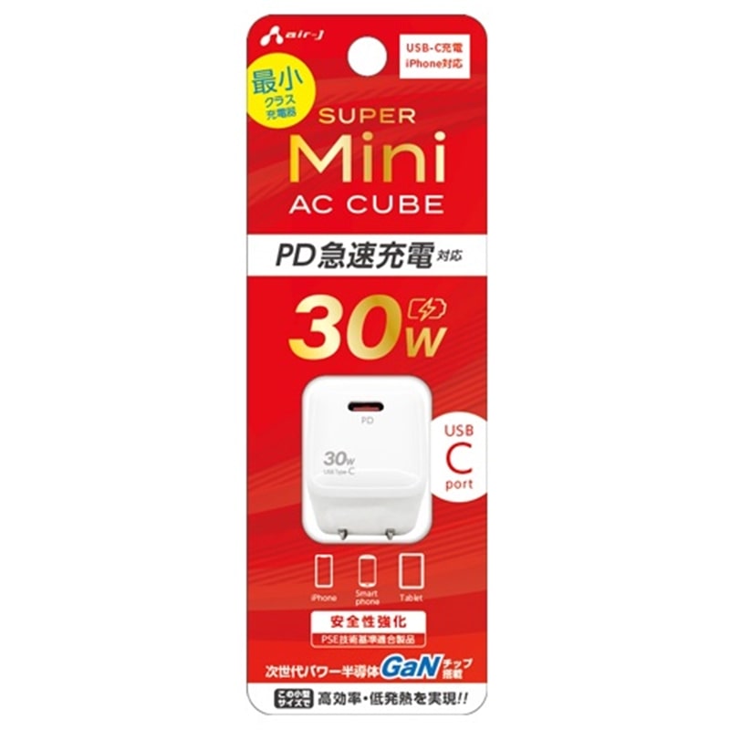 GA[WFC SUPER Mini PD30WΉ dA_v^[ USB Type-C|[g AKJ-30WPDS WH