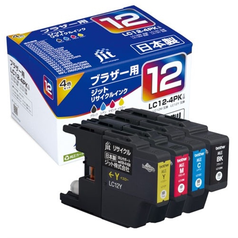 Wbg brother LC12-4PK 4FpbNΉ WbgTCNCNJ[gbW JIT-B124P