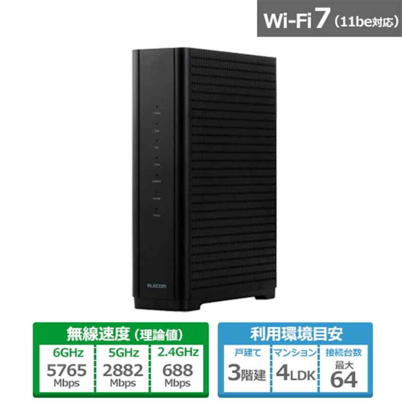 GR Wi-Fi 7 5765+2882+688Mbps ZLeB10G[^[ WRC-BE94XSD-B