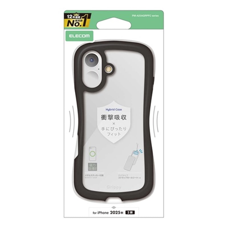 GR iPhone 17Ή Grippy nCubhP[X ^XebJ[t PM-A25AGRPFCBK
