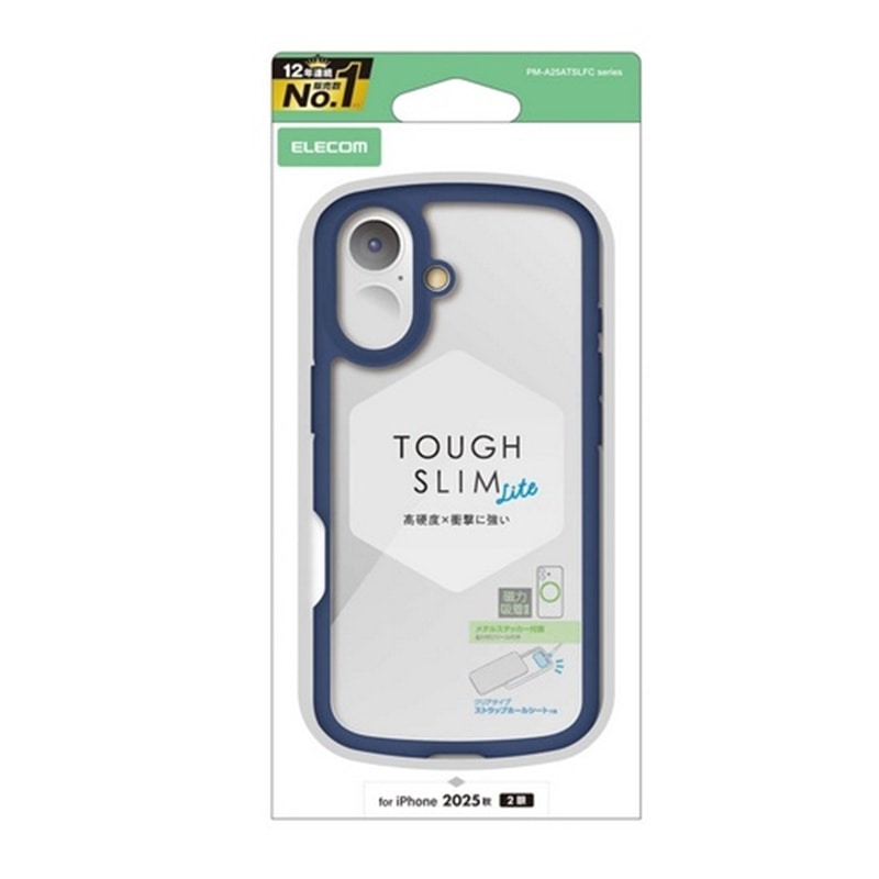 �G���R��&nbsp;iPhone 17�Ή� TOUGH SLIM LITE�P�[�X ���^���X�e�b�J�[�t&nbsp;PM-A25ATSLFCNV