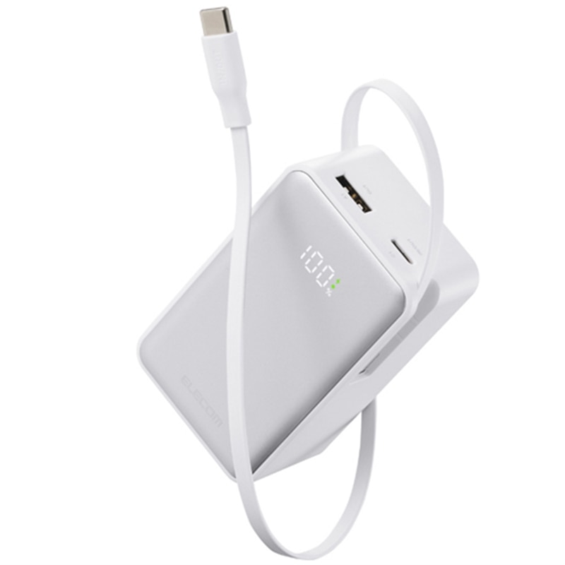 �G���R��&nbsp;������莮�P�[�u����̌^���o�C���o�b�e���[(10000mAh/45W)&nbsp;DE-C81L-10000WH