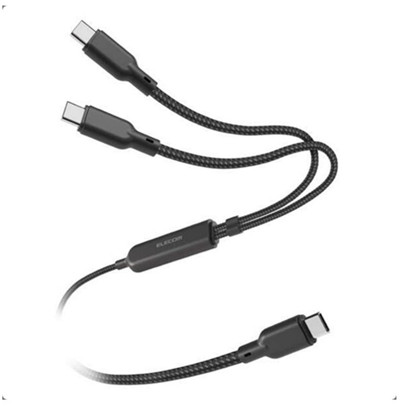 �G���R��&nbsp;USB Type-C(TM) - USB Type-C 2WAY�P�[�u��(USB2.0/140W/���b�V��)&nbsp;U2C-CCCA12BK