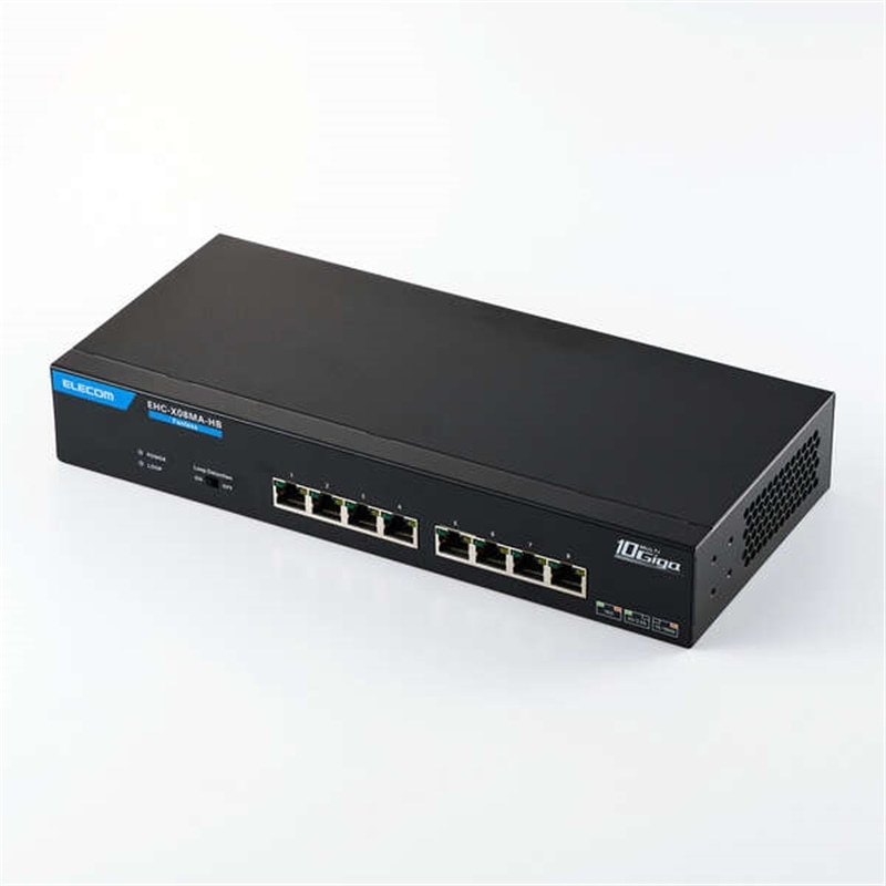 �G���R��&nbsp;10G�}���`�M�K�Ή�8�|�[�g�X�C�b�`(����➑� AC�A�_�v�^�[)&nbsp;EHC-X08MA-HB