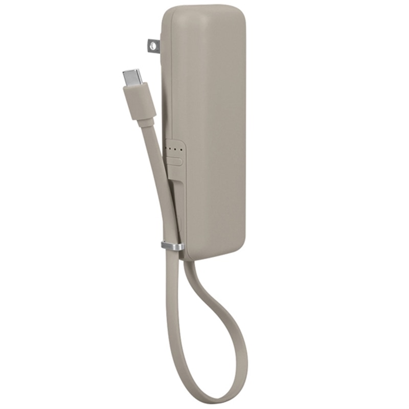 MOTTERU�i���b�e���j&nbsp;USB-C�P�[�u�� �R���Z���g��̌^ ���o�C���o�b�e���[ 5000mAh PD20W&nbsp;MOT-MBAC5001-GY