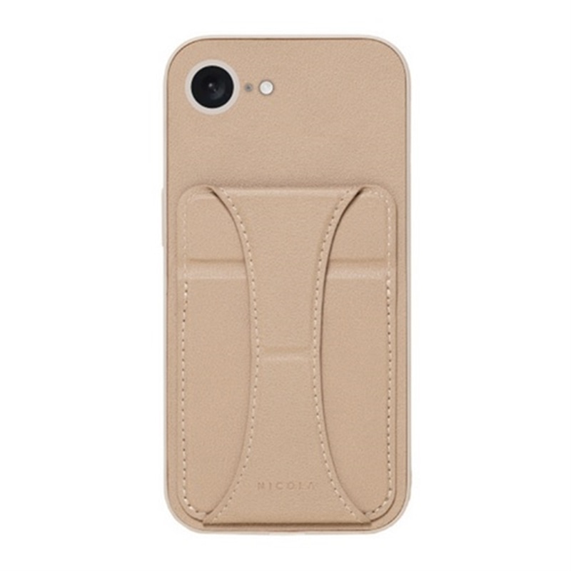 NATURAL design&nbsp;iPhone16e�Ή� �w�ʌ^�P�[�X�iNICOLA�j&nbsp;iP24SP-NIC04