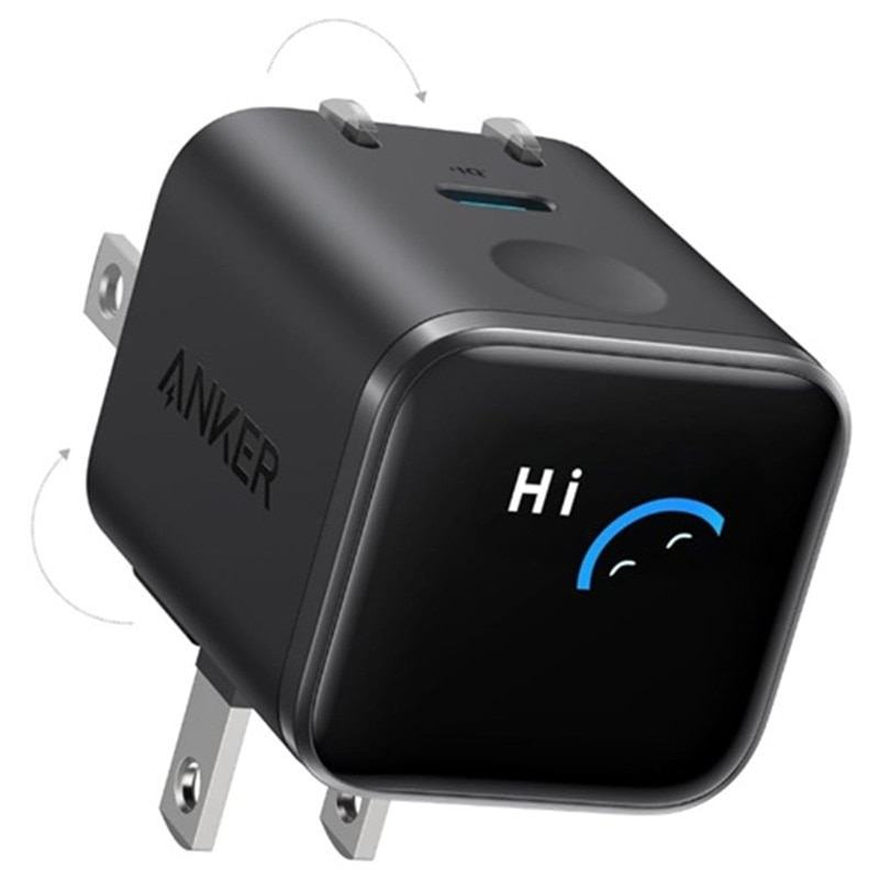 ANKER&nbsp;USB�}���[�d��@Anker Nano Charger (45W, Display, �X�C���O�v���O)&nbsp;A121DN11