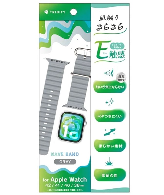 �g���j�e�B&nbsp;Apple Watch 42 / 41 / 40 / 38mm�p �E�F�[�u�o���h&nbsp;TR-AW26S-ABEW-GY