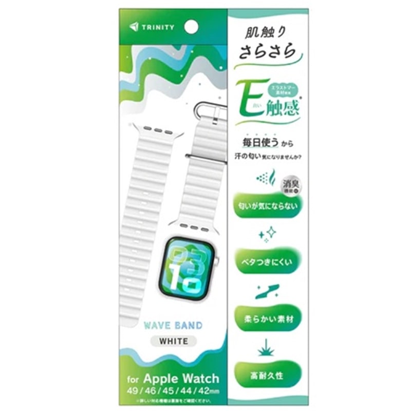 �g���j�e�B&nbsp;Apple Watch 49mm / 46mm / 45mm / 44mm / 42mm ���G�肳�炳�� ���L�@�\�t�� �G���X�g�}�[�E�F�[�u�o���h&nbsp;TR-AW26L-ABEW-WT