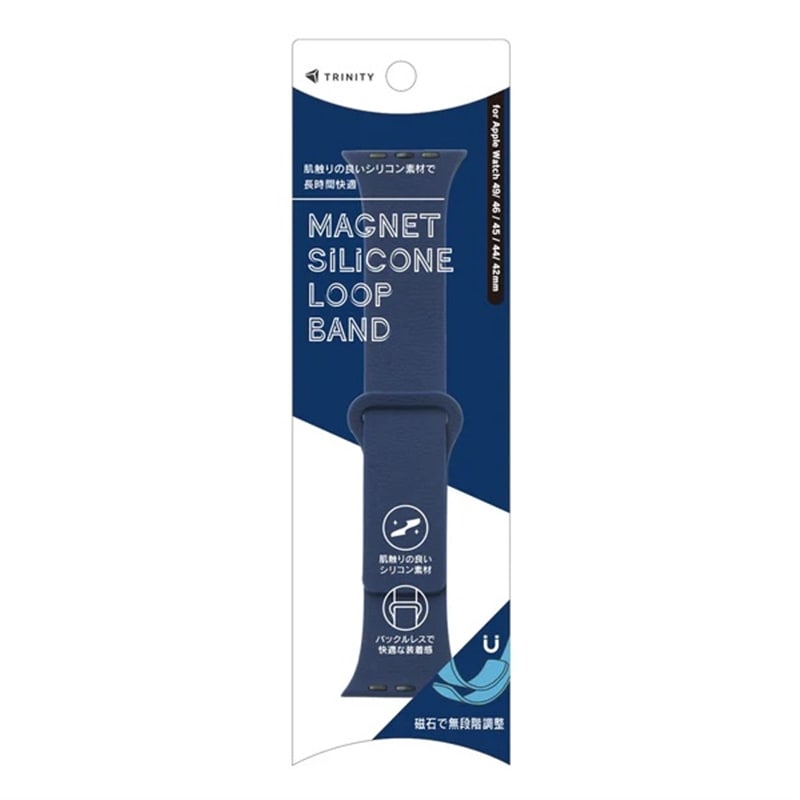�g���j�e�B&nbsp;Apple Watch 49mm / 46mm / 45mm / 44mm / 42mm �}�O�l�b�g�V���R�����[�v�o���h&nbsp;TR-AW26L-ABMS-NV