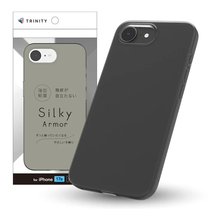 �g���j�e�B&nbsp;iPhone 17e/16e�Ή� [Silky Armor] �V���L�[�^�b�`�P�[�X&nbsp;TR-IP26S-SANM-CLBK