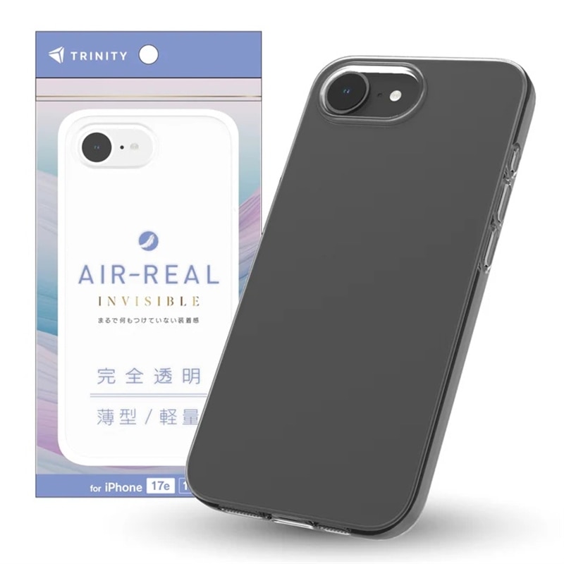 �g���j�e�B&nbsp;iPhone 17e/16e�Ή� [AIR-REAL INVISIBLE] ���^�y�ʃn�[�h�P�[�X&nbsp;TR-IP26S-ARP-CL