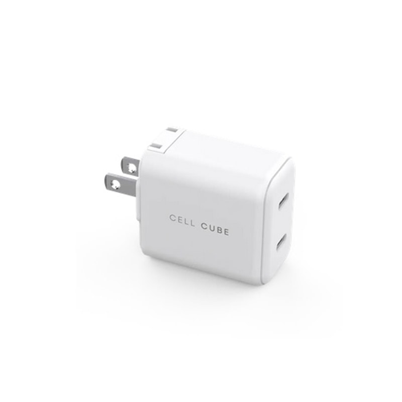 FUNMAXJAPAN 2-Port Type-C Fast Charger GaN(PD45W) CCAC12-WH