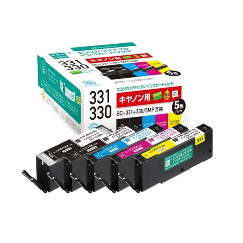 �G�R���J&nbsp;BCI-331+330/5MP �݊����T�C�N���C���N�J�[�g���b�W�i5�F�p�b�N�j&nbsp;ECI-C331-5P