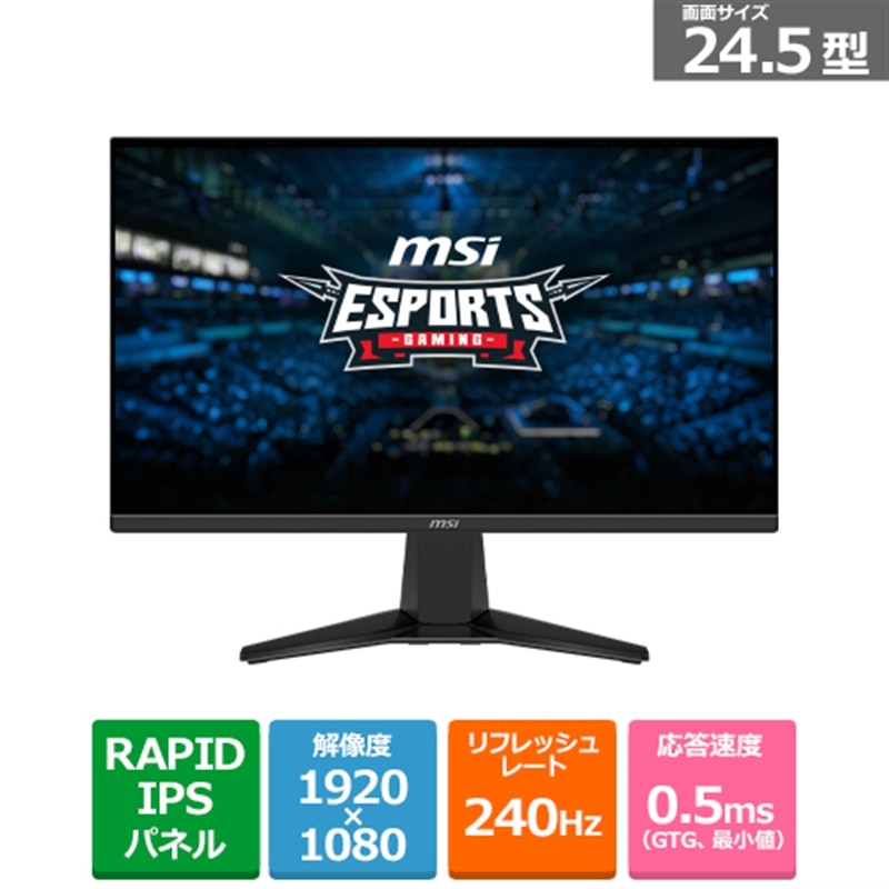 MSI�i�G���G�X�A�C�j&nbsp;24.5�^�Q�[�~���O���j�^�[�@MAG 255F X24&nbsp;MAG-255F-X24