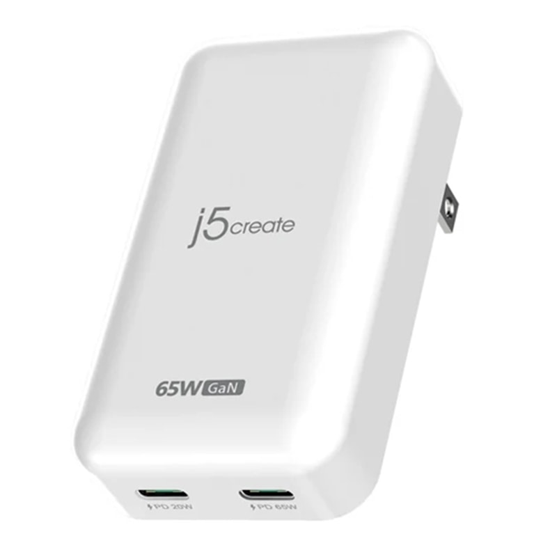 j5 create }[d@65W GaN Slim PD USB-C@2Port Charger JUP2465