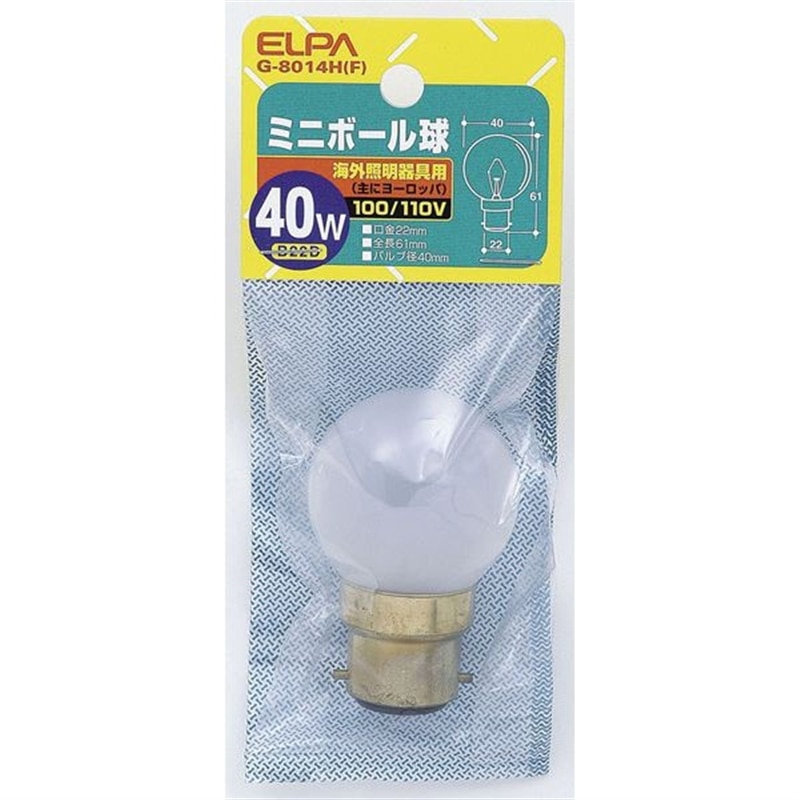 ELPA ~j{[ 40W B22D G-8014H (F)
