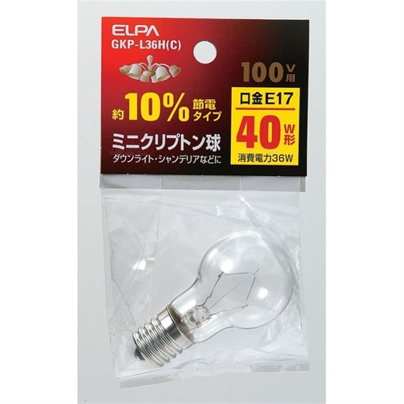 ELPA&nbsp;�~�j�N���v�g���d���@40W E17&nbsp;GKP-L36H(C)