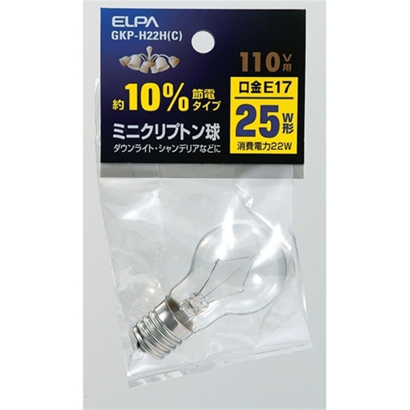 ELPA&nbsp;�~�j�N���v�g���� 25W E17�d���F�@�P����&nbsp;GKP-H22-H(C)