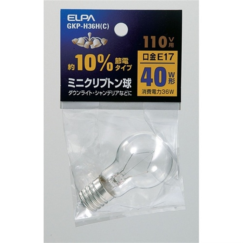 ELPA&nbsp;�~�j�N���v�g���d���@40W E17&nbsp;GKP-H36H(C)