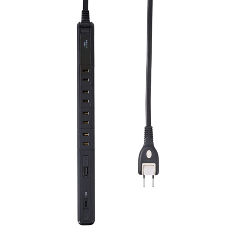 ELPA&nbsp;�R�[�h�t���X������]�^�b�v�@4���@USB�|�[�g A×1�AC×1�@2m�@���K�[�h&nbsp;WB-RSL4222SUCBK