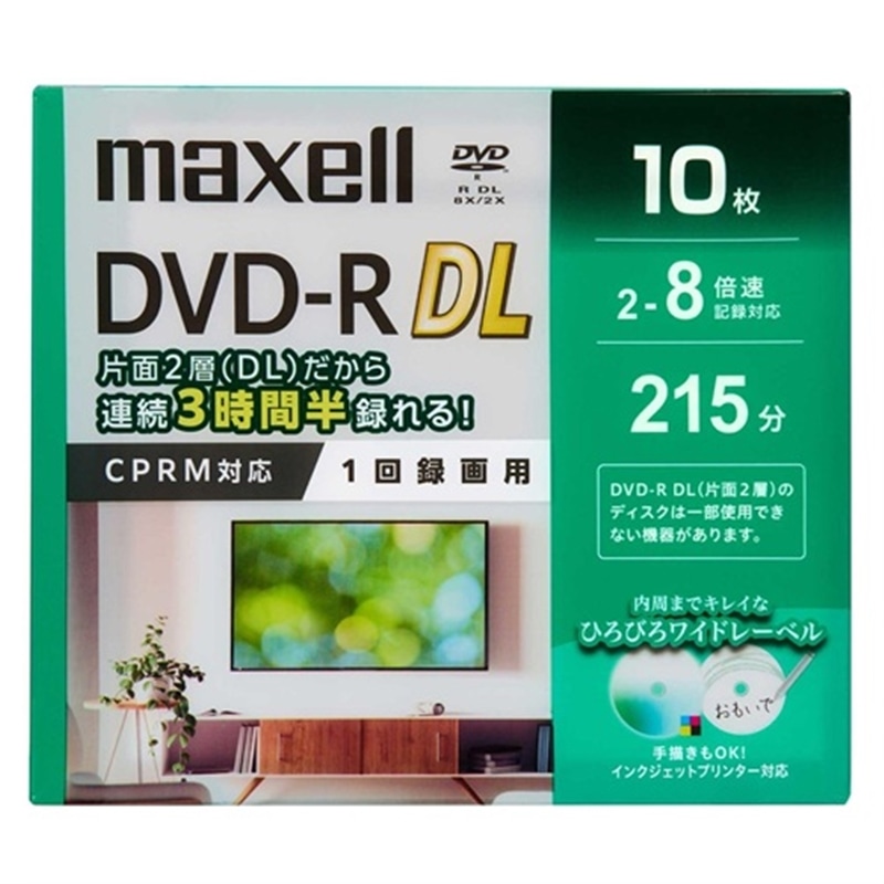 maxell�i�}�N�Z���j&nbsp;�^��pDVD-R DL�i2�`8�{�� CPRM�Ή��j&nbsp;DRD215WPG.10S