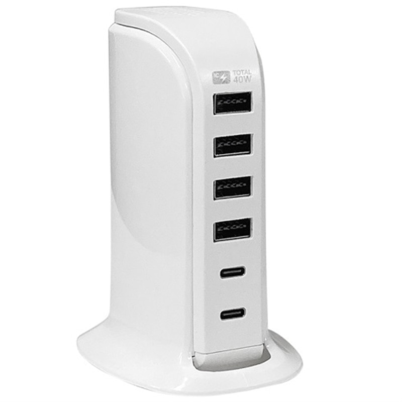 JV AC[d AC Type-C2P USB-A4P 40W  o[Vu AC-044
