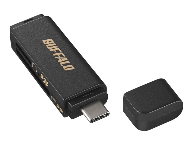 obt@[iBuffaloj USB 3.2iGen 1jType-Cڑ J[h[_[^C^[ SD^microSDp BSCR120U3CBK