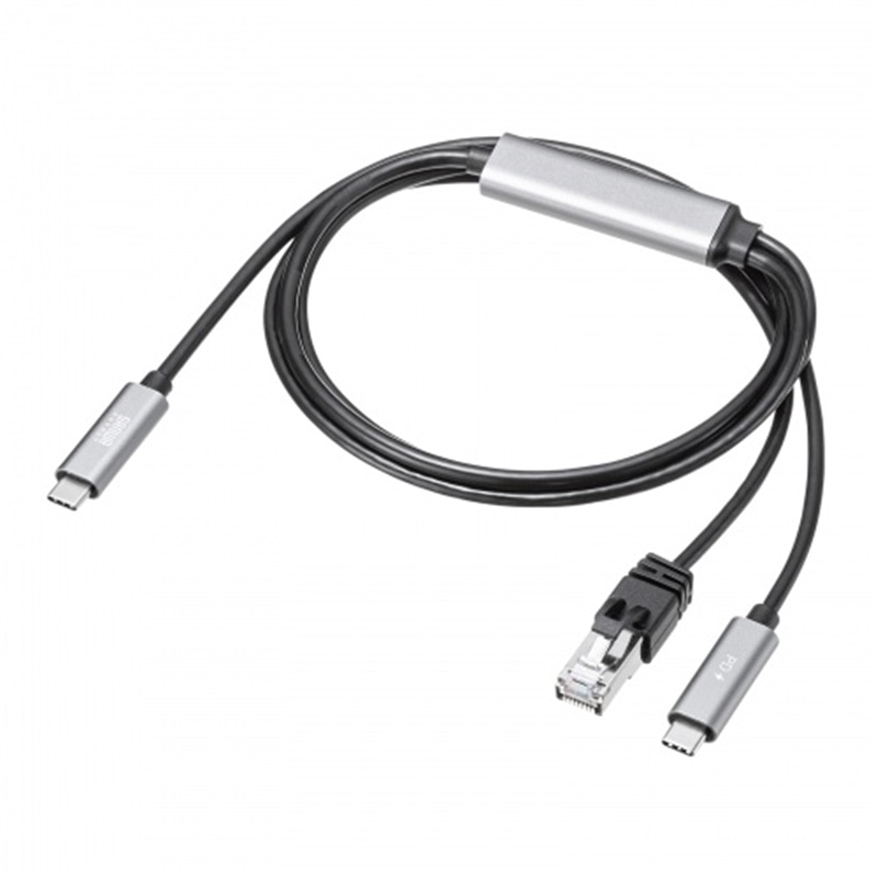 �T�����T�v���C&nbsp;�}���[�d�Ή� USB Type-C LAN�ϊ��P�[�u���iGigabit�Ή��EPD100W�E1m�j&nbsp;KB-SL6CLANPD1BK