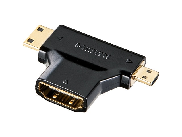 サンワサプライ ＨＤＭＩ変換アダプタ ミニ＆マイクロＨＤＭＩ｜AD-HD11MMC｜[通販]ケーズデンキ