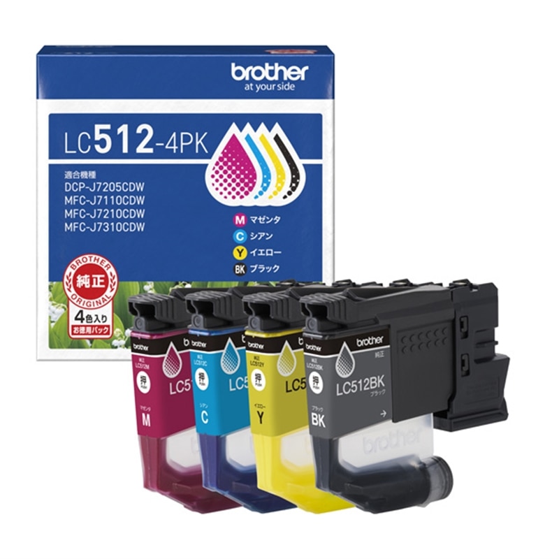 brother�i�u���U�[�j&nbsp;�����C���N�J�[�g���b�W 4�F�p�b�N&nbsp;LC512-4PK
