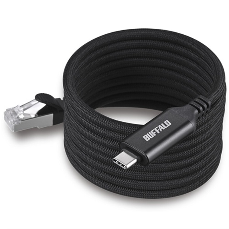 �o�b�t�@���[�iBuffalo�j&nbsp;USB Type-C to LAN�ϊ��P�[�u��&nbsp;LUAMC-U3CG20BK
