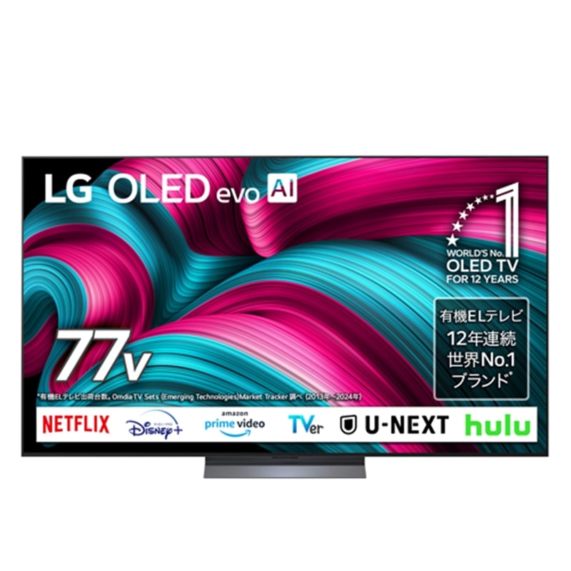 LG 77V^@4K`[i[L@ELer@LG OLED evo AI C5@YouTubeΉ /NetflixΉ OLED77C5PJA