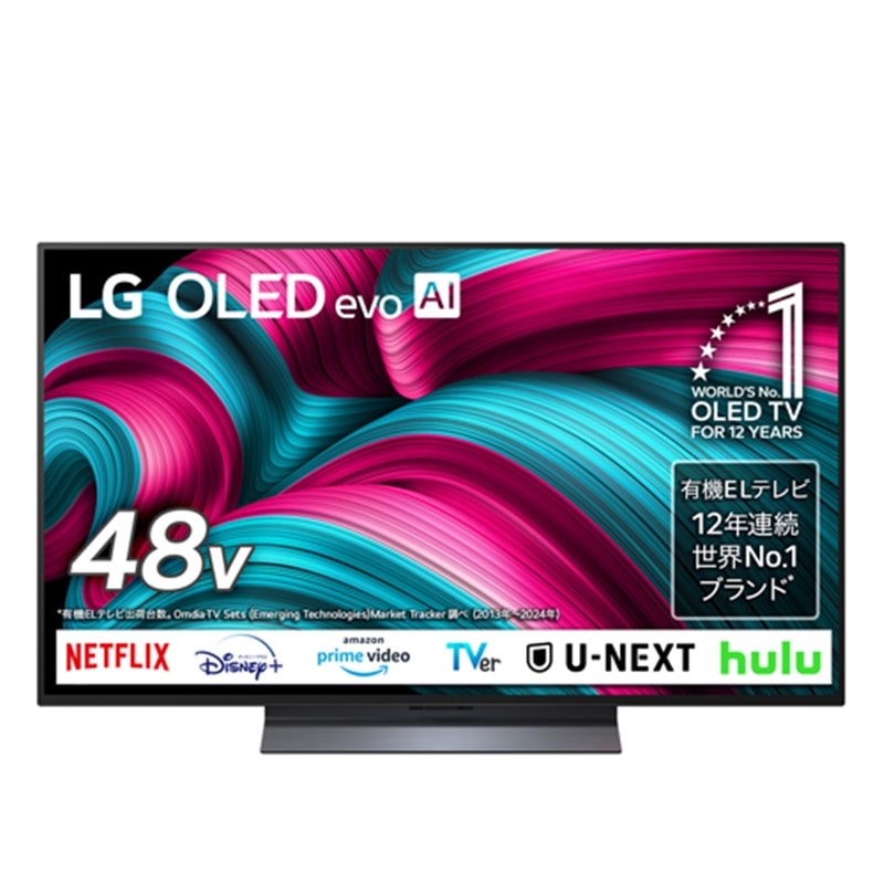 LG 48V^@4K`[i[L@ELer@LG OLED evo AI C5@YouTubeΉ /NetflixΉ OLED48C5PJA