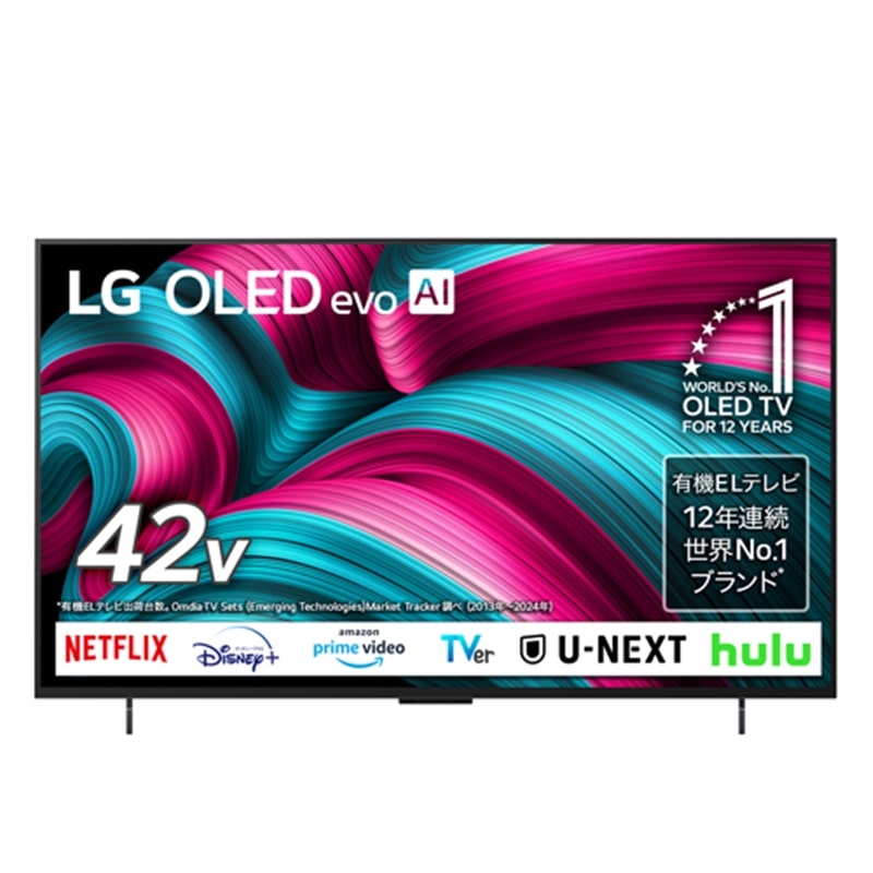LG 42V^@4K`[i[L@ELer@LG OLED evo AI C5@YouTubeΉ /NetflixΉ OLED42C5PJA