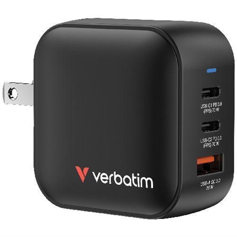 �o�[�x�C�^��&nbsp;Verbatim MGAN70-3V1 GaN�[�d�� 70W USB PD�Ή� USB-C�|�[�g×2 USB-A�|�[�g×1&nbsp;MGAN70-3V1