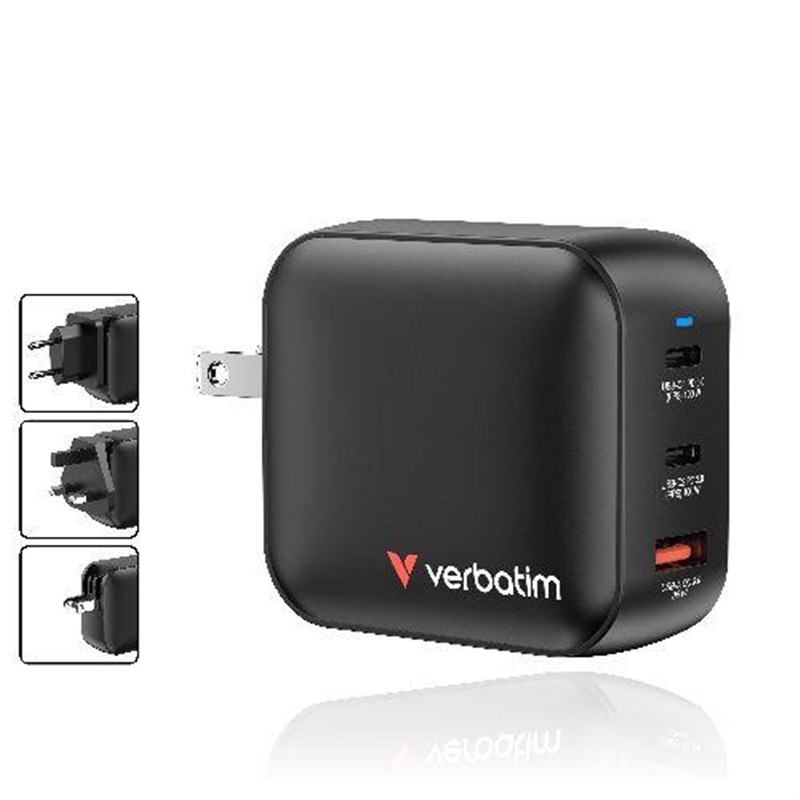 o[xC^ Verbatim MGAN100-3V1 GaN[d 100W USB PDΉ USB-C|[g×2 USB-A|[g×1 MGAN100-3V1