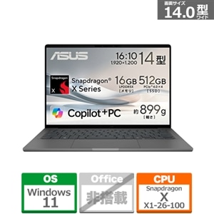 ASUSiGCX[Xj 14.0^oCp\R@ASUS Zenbook SORA / Copilot+ PC UX3407QA-PU16548GR