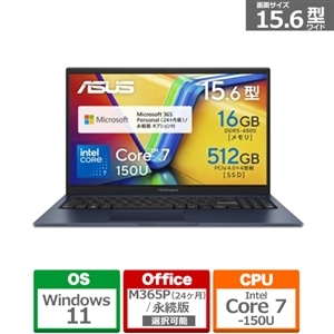 ASUS�i�G�C�X�[�X�j&nbsp;15.6�^�m�[�g�p�\�R���@ASUS Vivobook 15�iX1504VA�j&nbsp;X1504VA-C7165BUKS/K