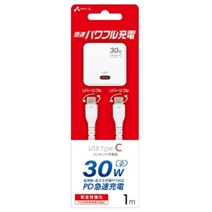 GA[WFC PD30WΉ AC[d+USB Type-CP[u 1 AKJ-PD30DX WH