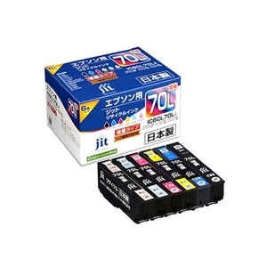 ジット EPSON IC6CL70L 6色パック(増量)対応 ジットリサイクルインクカートリッジ｜JIT-E70L6P｜[通販]ケーズデンキ