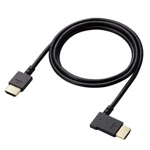 エレコム HDMI ケーブル HIGH SPEED with Ethernet L字 左向き 1m｜CAC-HD14EYL10BK｜[通販]ケーズデンキ