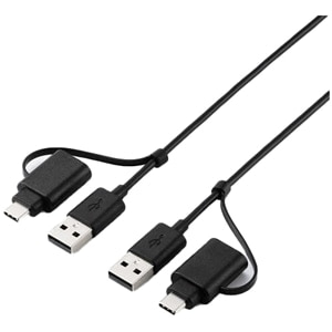 �G���R��&nbsp;USB Type-C(TM)�ϊ��A�_�v�^�[�t�������N�P�[�u��(USB2.0)&nbsp;UC-TV7BK