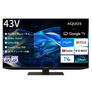 超美品　SHARP AQUOS アクオス43V型 2024年製4T-C43FN2 pc-akindo_4t-c43fn2