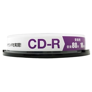 RITEK社製 音楽用ＣＤ－Ｒ ８０分 １０枚 スピンドル｜RM-CD700R10SM