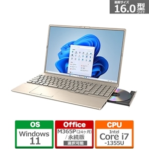 富士通 16型ノートパソコン FMV Note A｜FMVA75K3GA｜[通販]ケーズデンキ