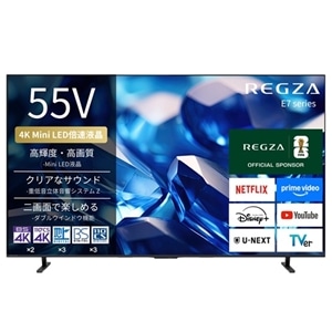 REGZA�i���O�U�j&nbsp;55V�^�@4K�`���[�i�[�����t���e���r�@4K�t�����O�U�@E7 series E770S&nbsp;55E770S