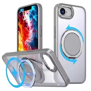 �b�n�b�n��������&nbsp;iPhone 16e�p�@360����]���郊���O�t���}�b�g�P�[�X&nbsp;1847-16E-GRAY