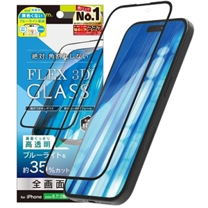 gjeB iPhone 16 Plus/ 15 Plus/ 15 Pro Max/ 14 Pro Max[FLEX 3D] FȂu[Cgጸ t[KX TR-IP24L-G3-B3CCBK